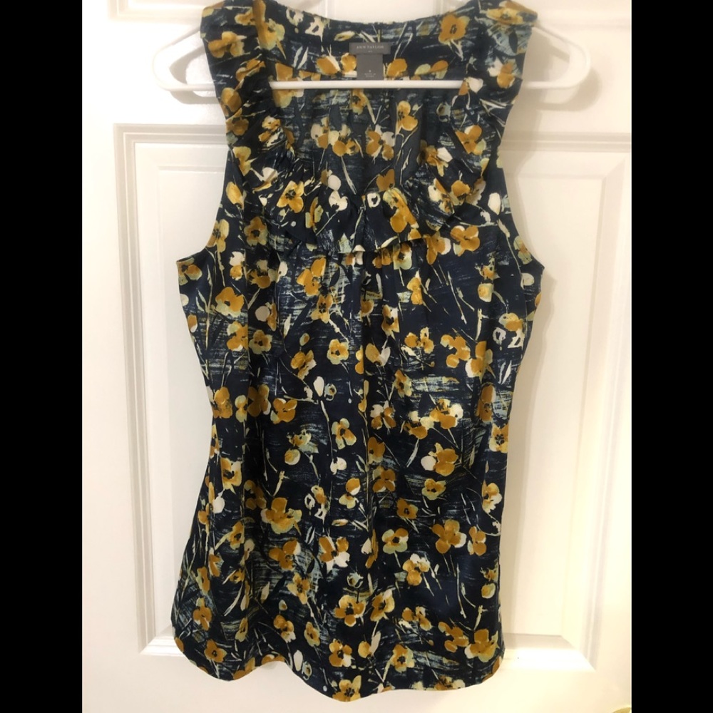 Closet clean out - floral silk blouse